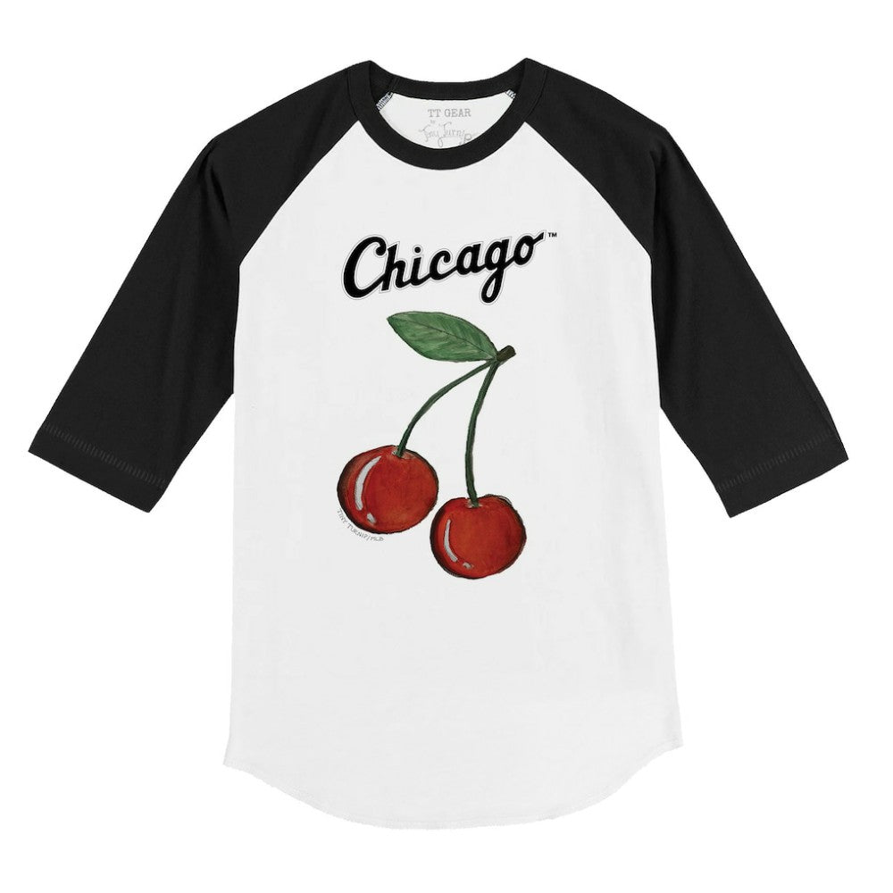Chicago White Sox Tiny Turnip Youth Cherries 3/4-Sleeve Raglan Baseball T-Shirt - MLB T-shirts