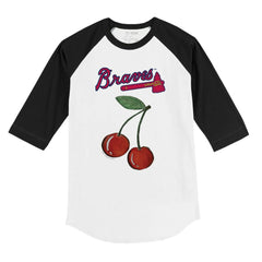 Atlanta Braves Tiny Turnip Youth Cherries 3/4-Sleeve Raglan Baseball T-Shirt - MLB T-shirts
