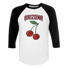 Arizona Diamondbacks Tiny Turnip Women's Cherries 3/4-Sleeve Raglan Baseball T-Shirt - MLB T-shirts