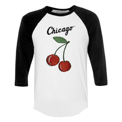 Chicago White Sox Tiny Turnip Women's Cherries 3/4-Sleeve Raglan Baseball T-Shirt - MLB T-shirts
