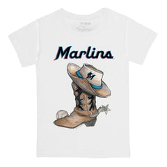 Miami Marlins Tiny Turnip Youth Cowboy Boot T-Shirt - MLB T-shirts