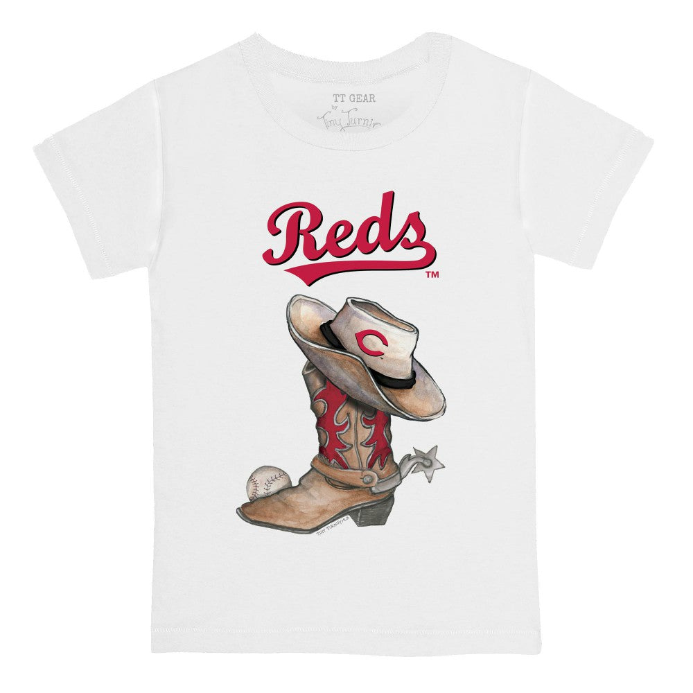 Cincinnati Reds Tiny Turnip Youth Cowboy Boot T-Shirt - MLB T-shirts