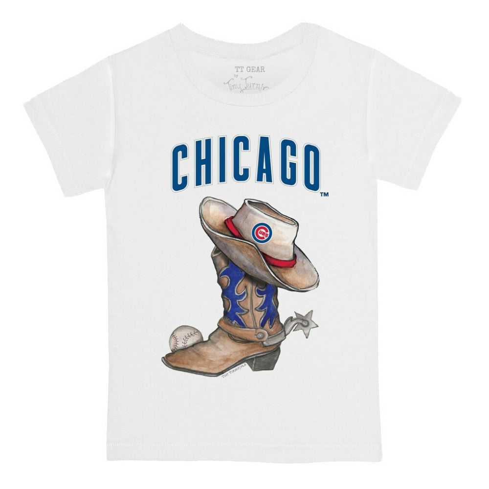 Chicago Cubs Tiny Turnip Youth Cowboy Boot T-Shirt - MLB T-shirts