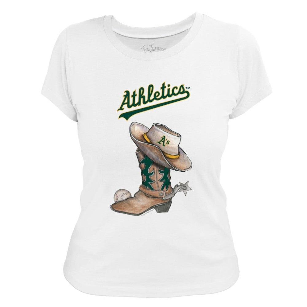 Athletics Tiny Turnip Women's Cowboy Boot T-Shirt - MLB T-shirts