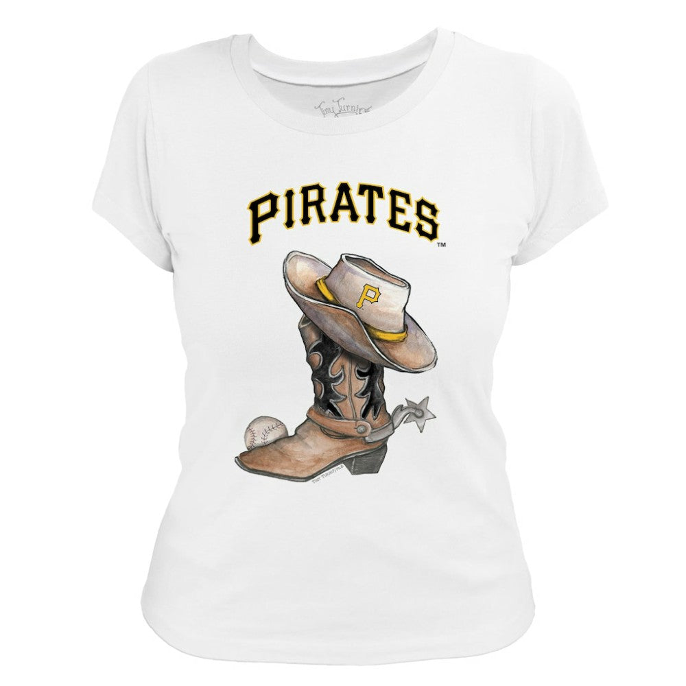 Pittsburgh Pirates Tiny Turnip Women's Cowboy Boot T-Shirt - MLB T-shirts