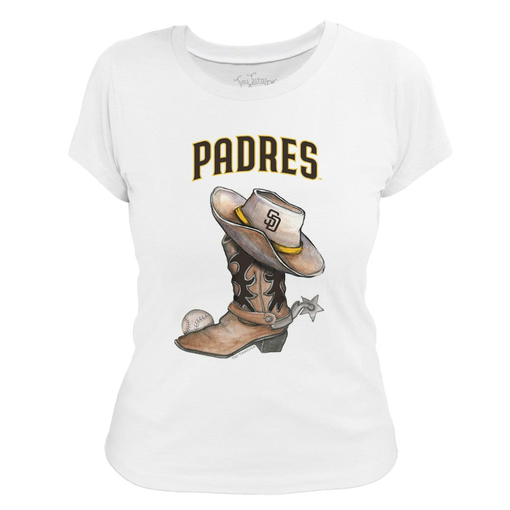 San Diego Padres Tiny Turnip Women's Cowboy Boot T-Shirt - MLB T-shirts