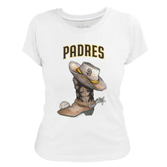 San Diego Padres Tiny Turnip Women's Cowboy Boot T-Shirt - MLB T-shirts