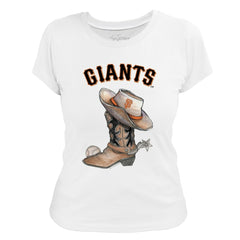 San Francisco Giants Tiny Turnip Women's Cowboy Boot T-Shirt - MLB T-shirts