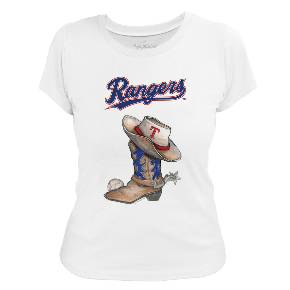 Texas Rangers Tiny Turnip Women's Cowboy Boot T-Shirt - MLB T-shirts