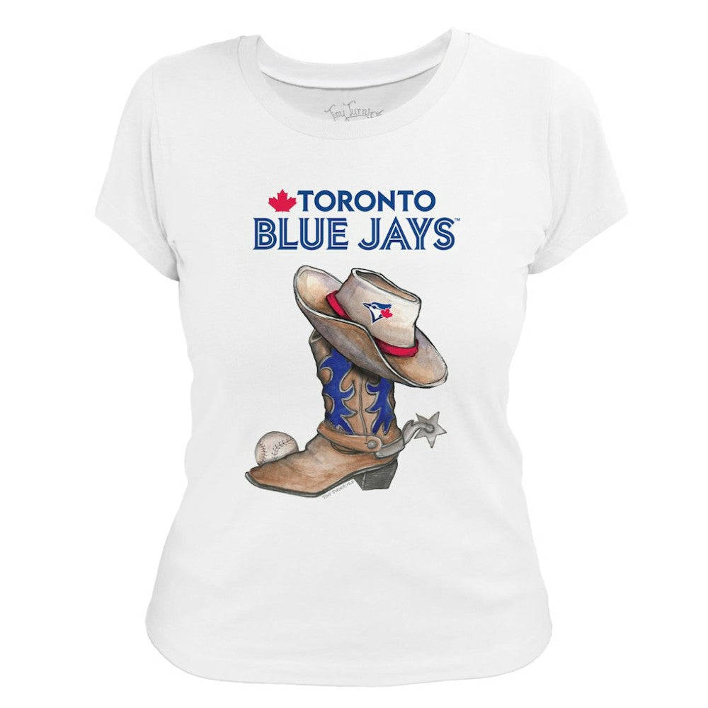 Toronto Blue Jays Tiny Turnip Women's Cowboy Boot T-Shirt - MLB T-shirts