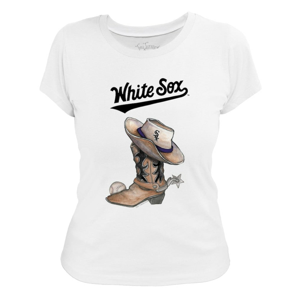 Chicago White Sox Tiny Turnip Women's Cowboy Boot T-Shirt - MLB T-shirts