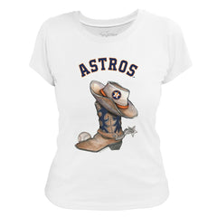 Houston Astros Tiny Turnip Women's Cowboy Boot T-Shirt - MLB T-shirts