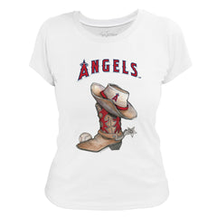 Los Angeles Angels Tiny Turnip Women's Cowboy Boot T-Shirt - MLB T-shirts