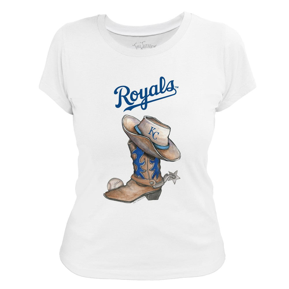 Kansas City Royals Tiny Turnip Women's Cowboy Boot T-Shirt - MLB T-shirts