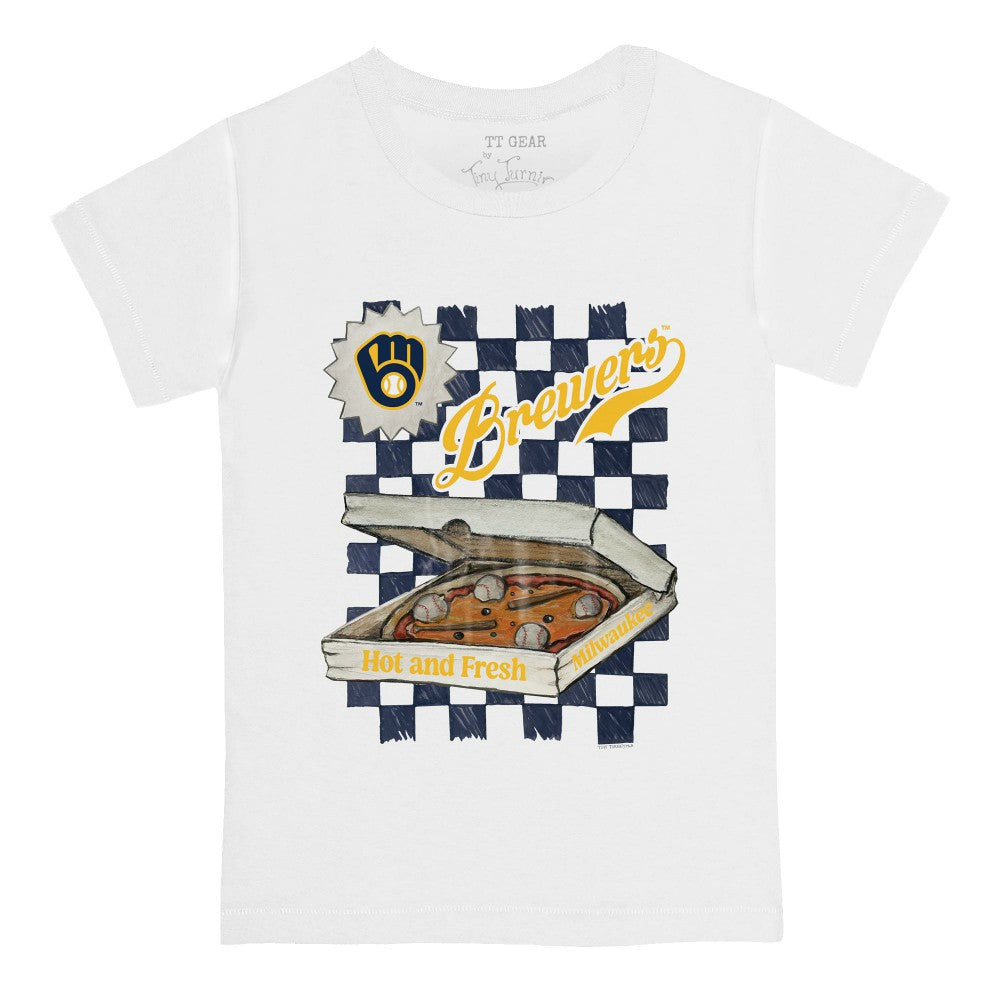 Milwaukee Brewers Tiny Turnip Youth Pizza T-Shirt - MLB T-shirts