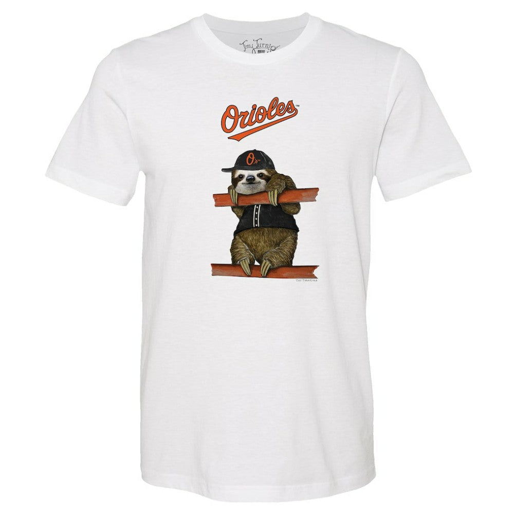 Baltimore Orioles Tiny Turnip Unisex Sloth T-Shirt - MLB T-shirts