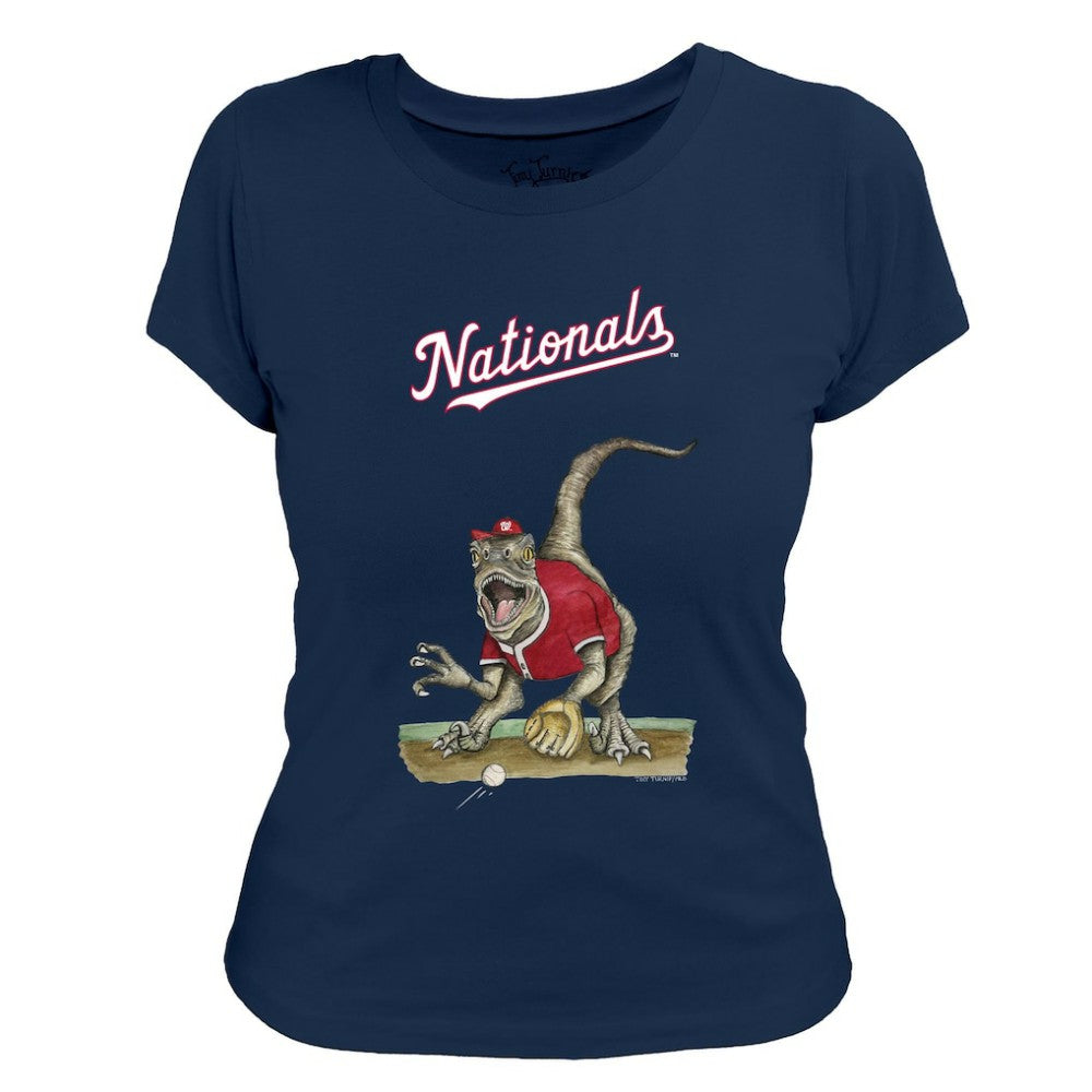 Washington Nationals Tiny Turnip Women's Velociraptor T-Shirt - MLB T-shirts