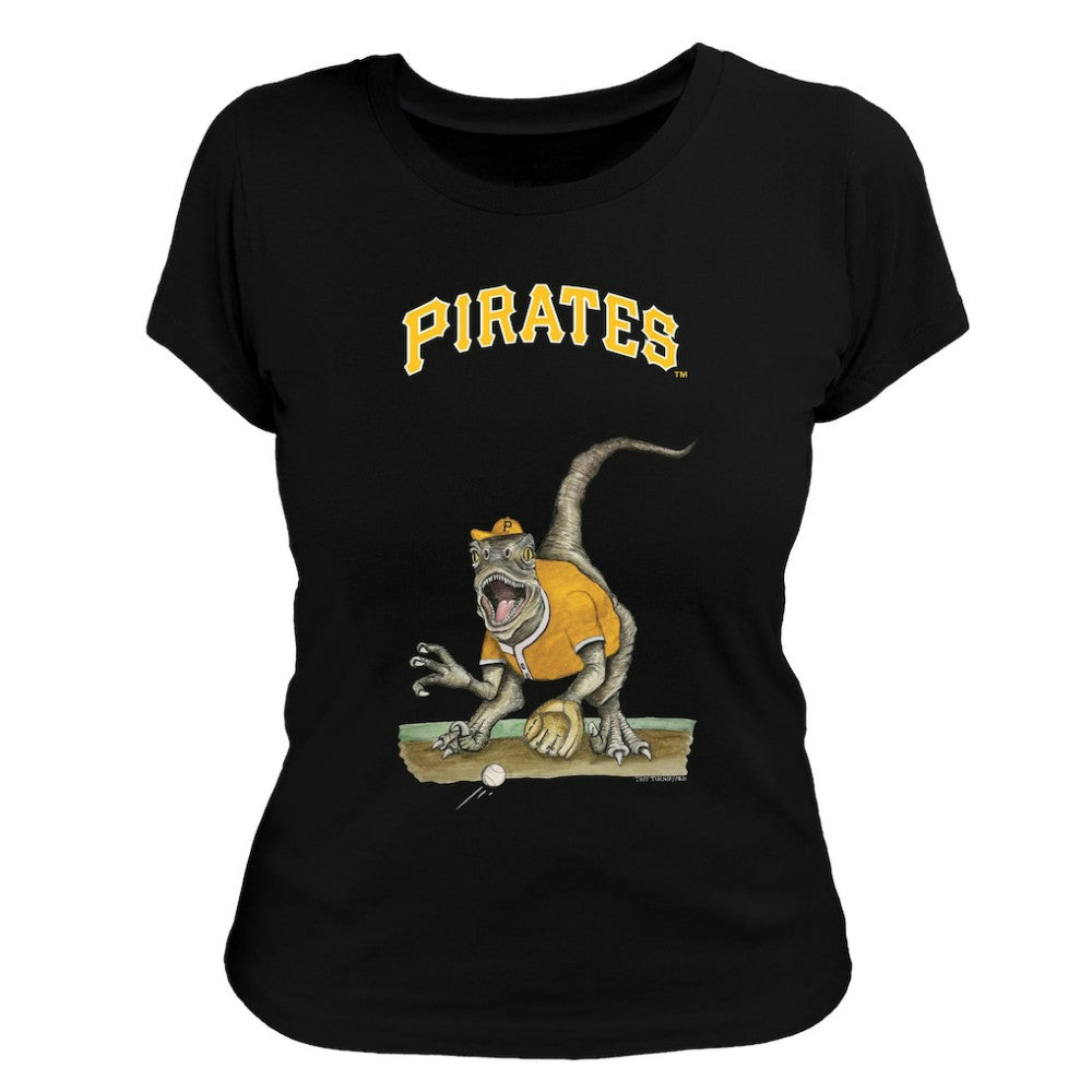 Pittsburgh Pirates Tiny Turnip Women's Velociraptor T-Shirt - MLB T-shirts