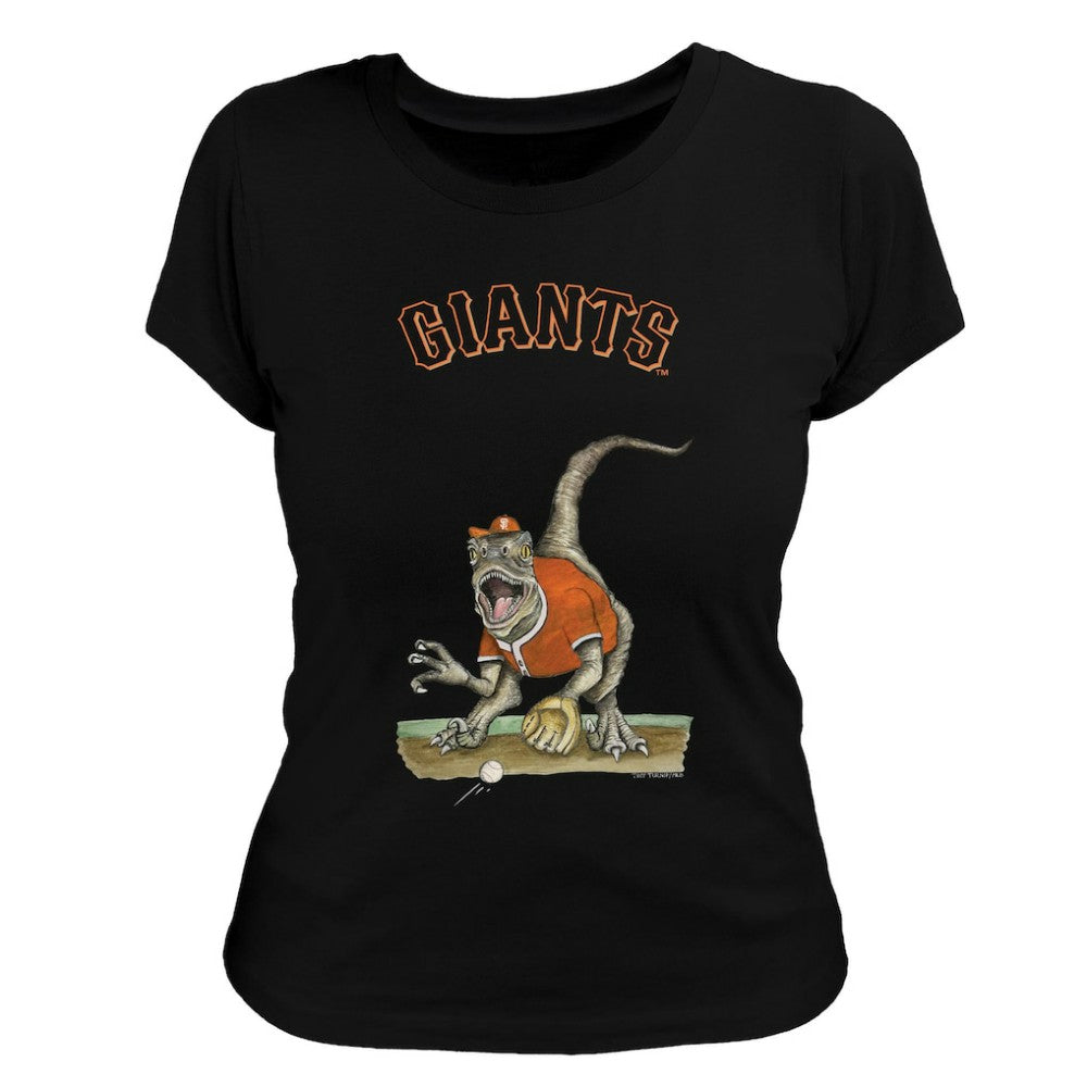San Francisco Giants Tiny Turnip Women's Velociraptor T-Shirt - MLB T-shirts