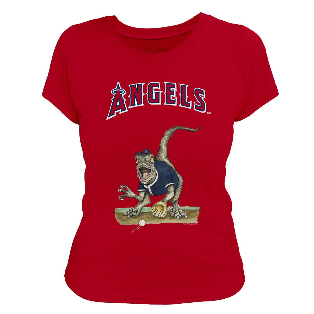 Los Angeles Angels Tiny Turnip Women's Velociraptor T-Shirt - MLB T-shirts
