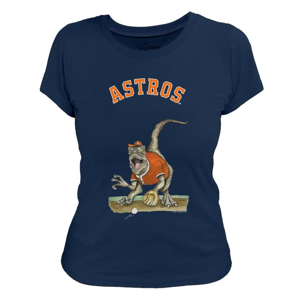 Houston Astros Tiny Turnip Women's Velociraptor T-Shirt - MLB T-shirts
