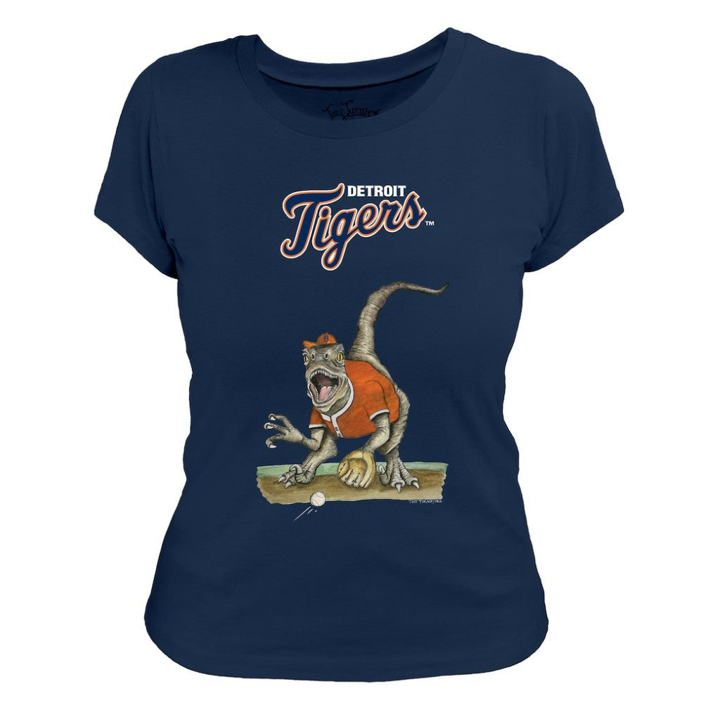 Detroit Tigers Tiny Turnip Women's Velociraptor T-Shirt - MLB T-shirts