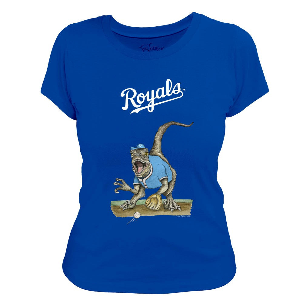 Kansas City Royals Tiny Turnip Women's Velociraptor T-Shirt - MLB T-shirts