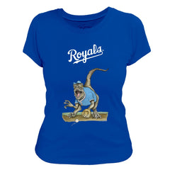 Kansas City Royals Tiny Turnip Women's Velociraptor T-Shirt - MLB T-shirts