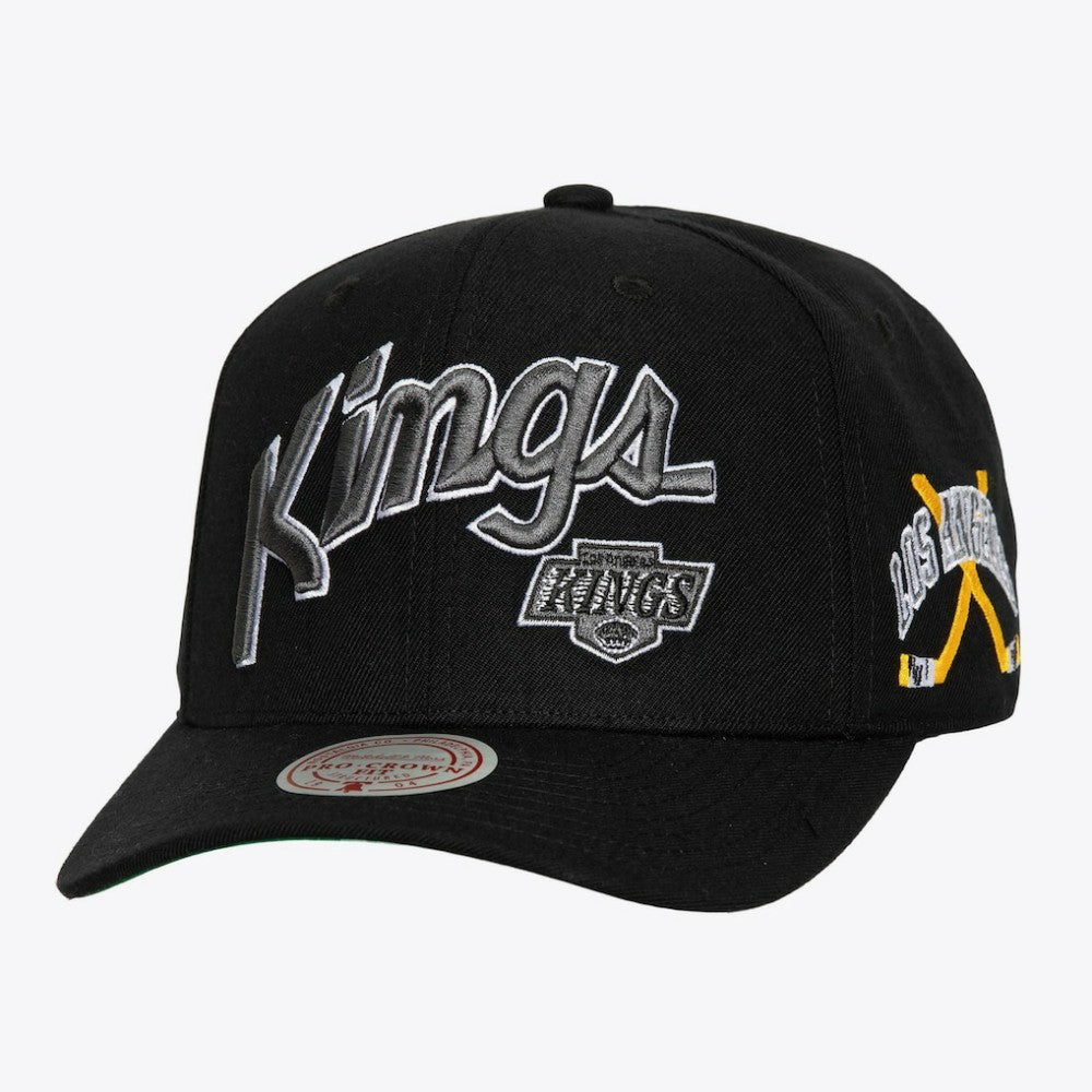 Los Angeles Kings Mitchell & Ness x Just Don Wave Script Pro Strapback Hat -  NHL Hats