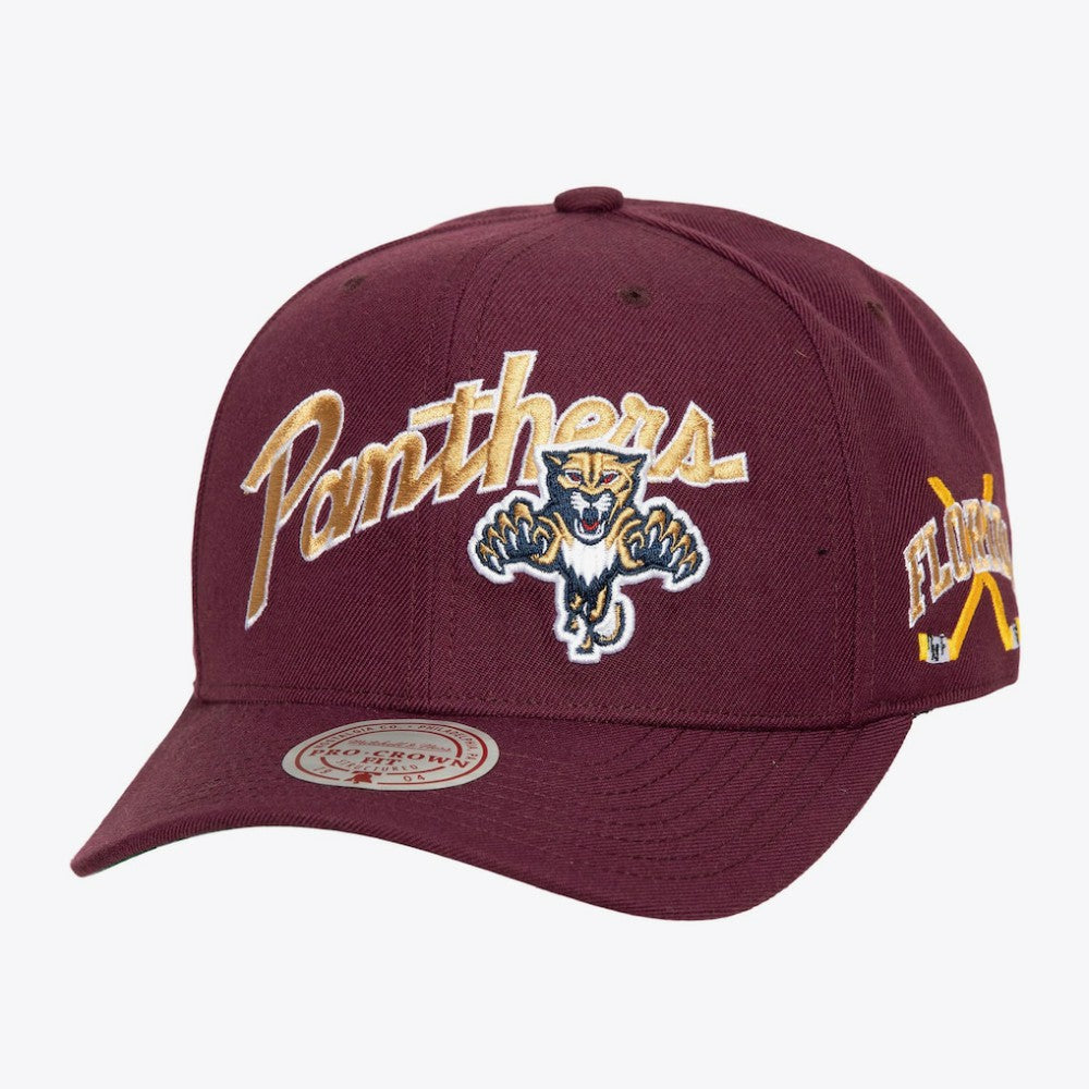 Florida Panthers Mitchell & Ness x Just Don Wave Script Pro Strapback Hat -  NHL Hats
