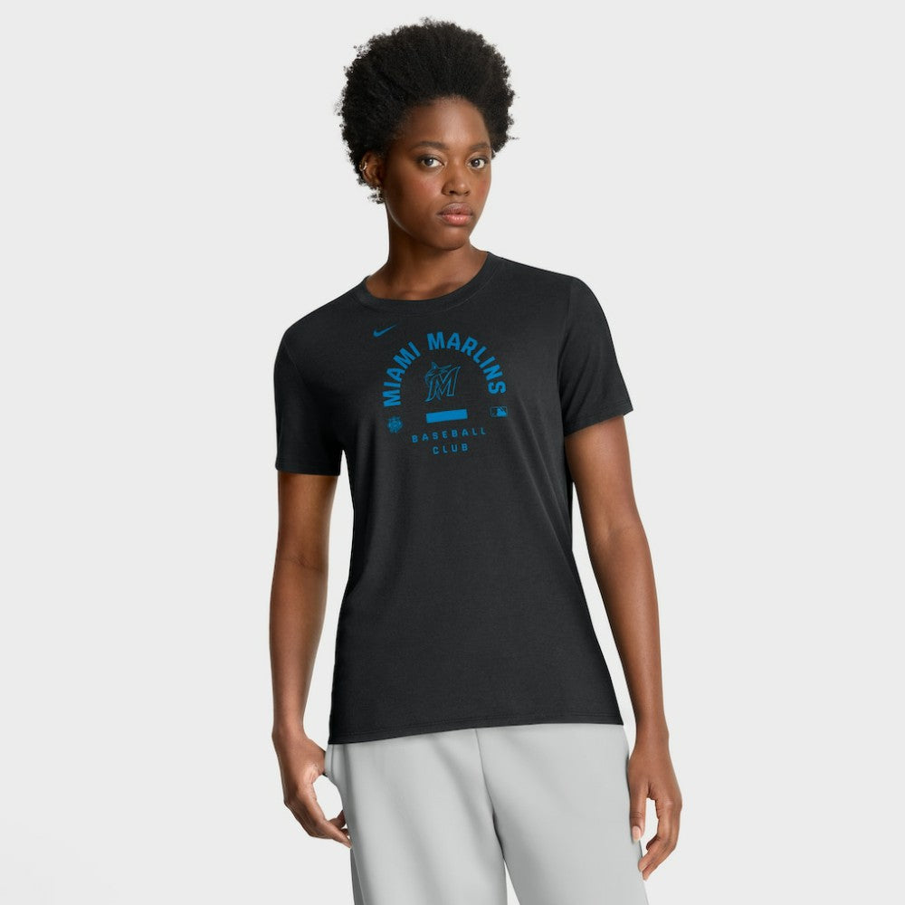 Miami Marlins Nike Women's Authentic Collection Early Work Tri-Blend Dri-FIT T-Shirt - MLB T-shirts