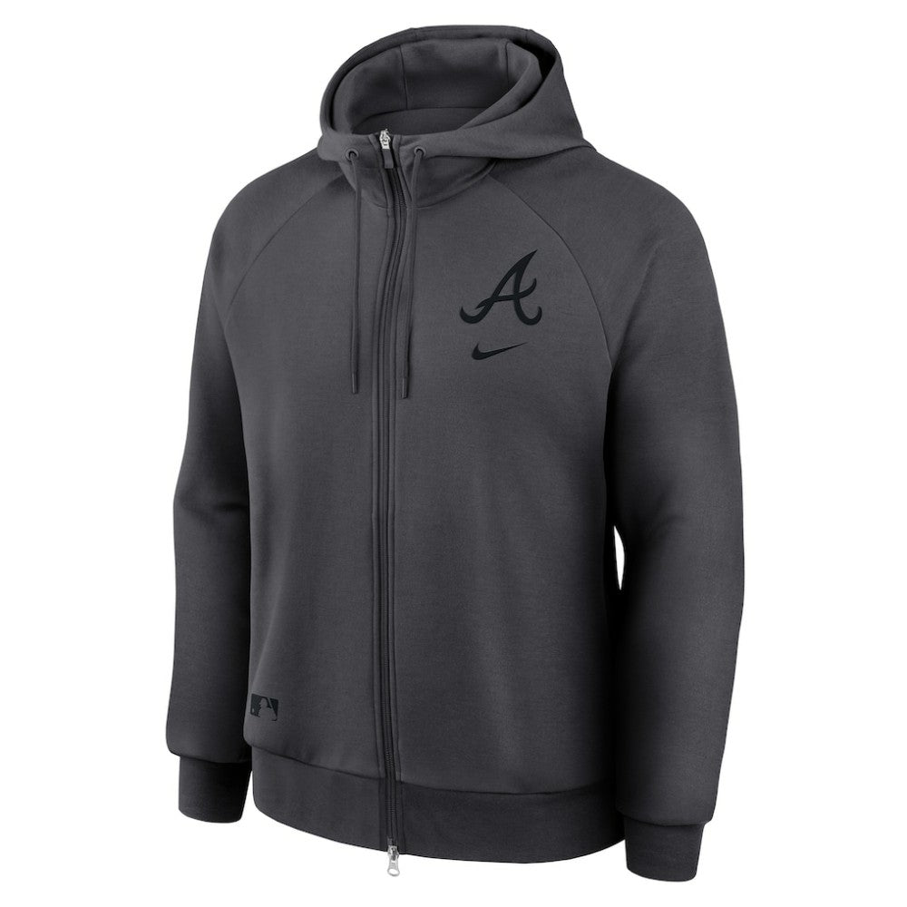 Atlanta Braves Nike Authentic Collection Player Raglan Dri-FIT Full-Zip Hoodie - MLB Hoodies