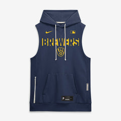 Milwaukee Brewers Nike Authentic Collection Standard Issue Dri-FIT Sleeveless Hoodie - MLB Hoodies
