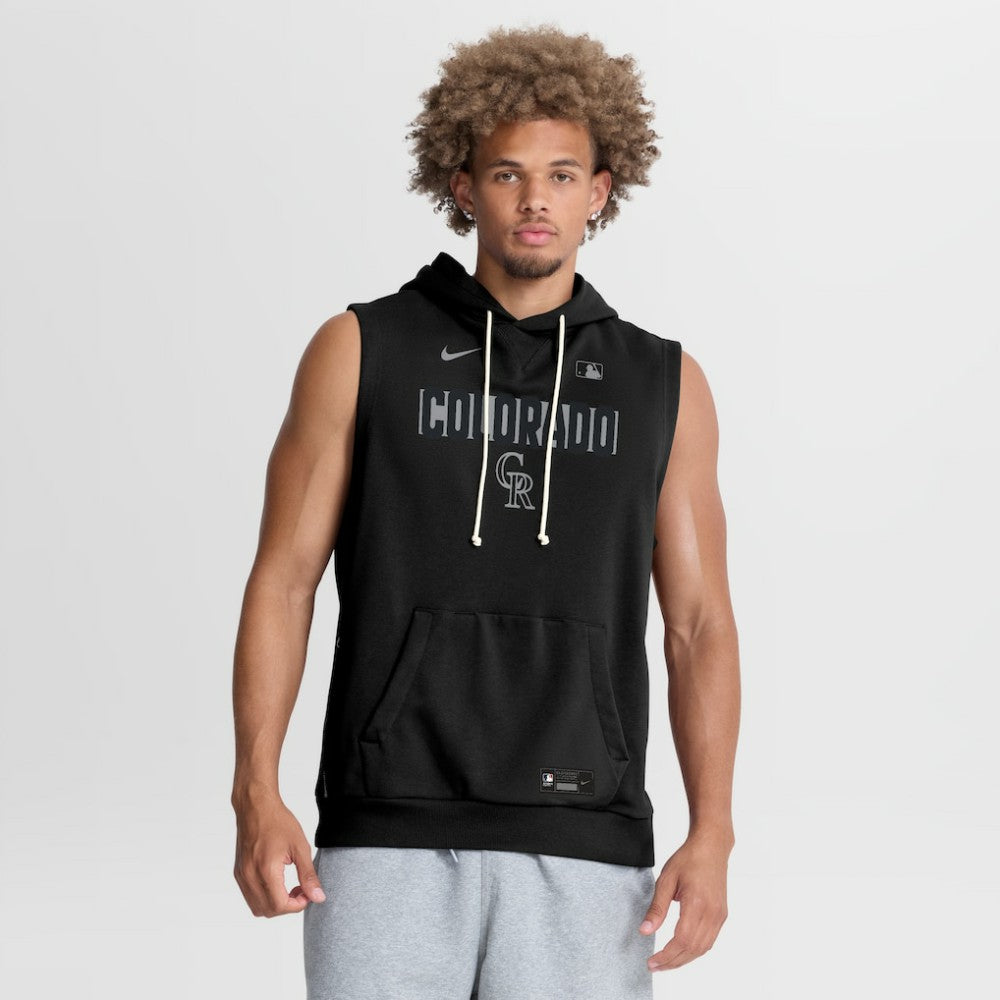 Colorado Rockies Nike Authentic Collection Standard Issue Dri-FIT Sleeveless Hoodie - MLB Hoodies