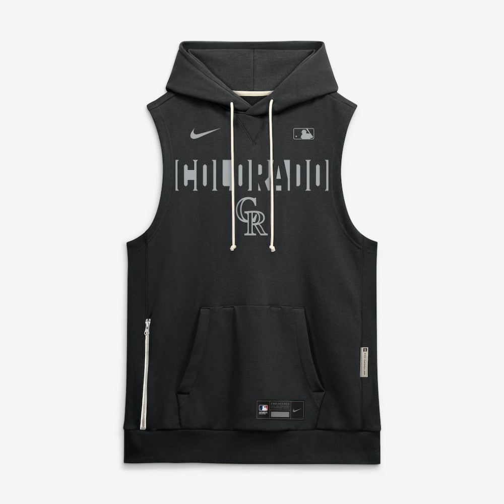Colorado Rockies Nike Authentic Collection Standard Issue Dri-FIT Sleeveless Hoodie - MLB Hoodies