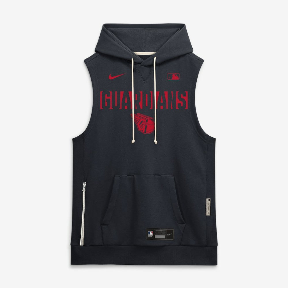Cleveland Guardians Nike Authentic Collection Standard Issue Dri-FIT Sleeveless Hoodie - MLB Hoodies
