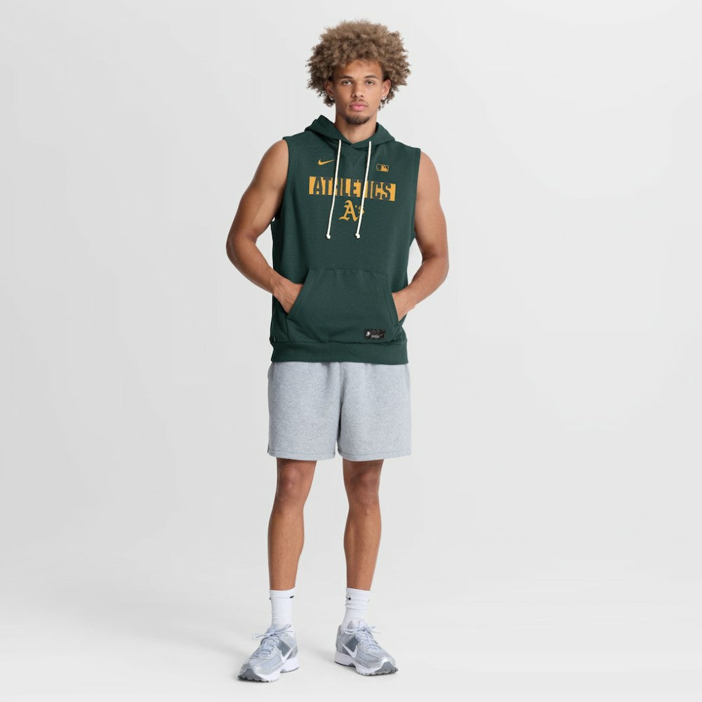 Athletics Nike Authentic Collection Standard Issue Dri-FIT Sleeveless Hoodie - MLB Hoodies