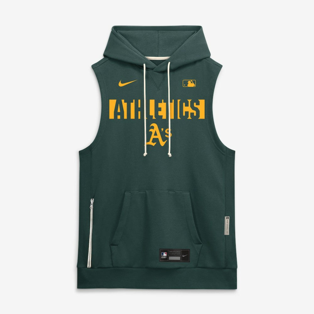 Athletics Nike Authentic Collection Standard Issue Dri-FIT Sleeveless Hoodie - MLB Hoodies