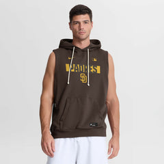 San Diego Padres Nike Authentic Collection Standard Issue Dri-FIT Sleeveless Hoodie - MLB Hoodies