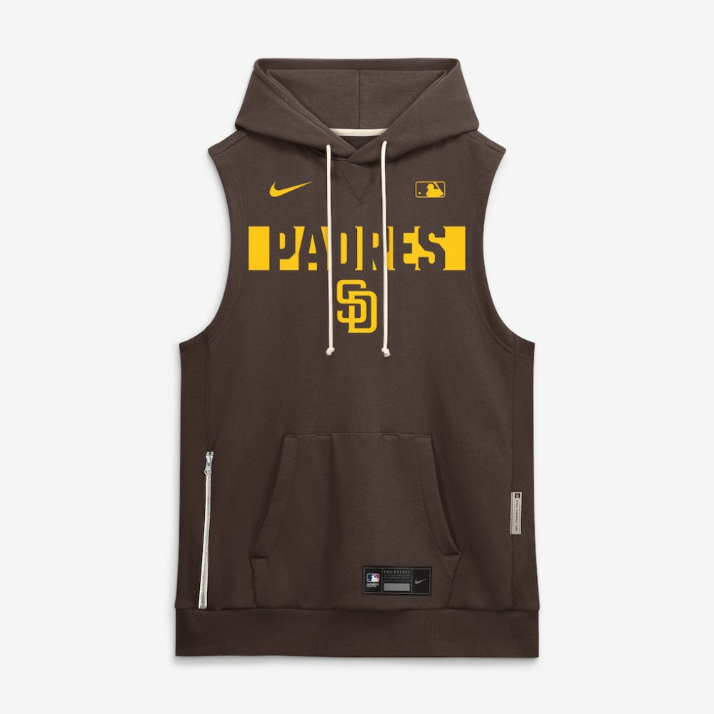 San Diego Padres Nike Authentic Collection Standard Issue Dri-FIT Sleeveless Hoodie - MLB Hoodies