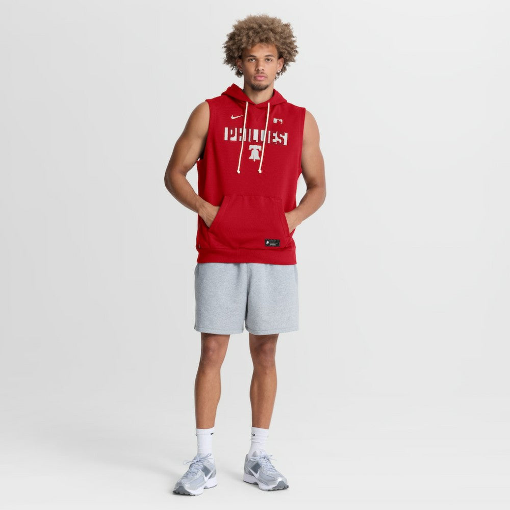 Philadelphia Phillies Nike Authentic Collection Standard Issue Dri-FIT Sleeveless Hoodie - MLB Hoodies