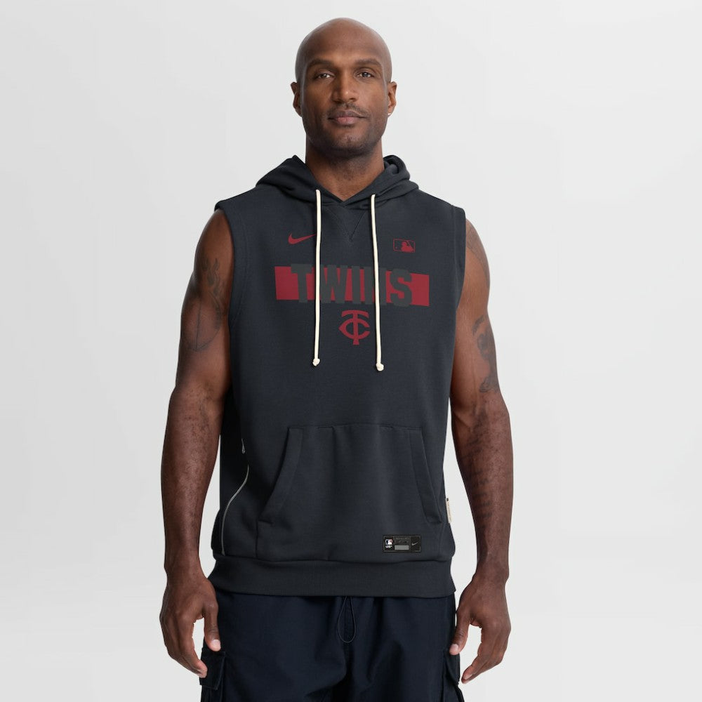 Minnesota Twins Nike Authentic Collection Standard Issue Dri-FIT Sleeveless Hoodie - MLB Hoodies