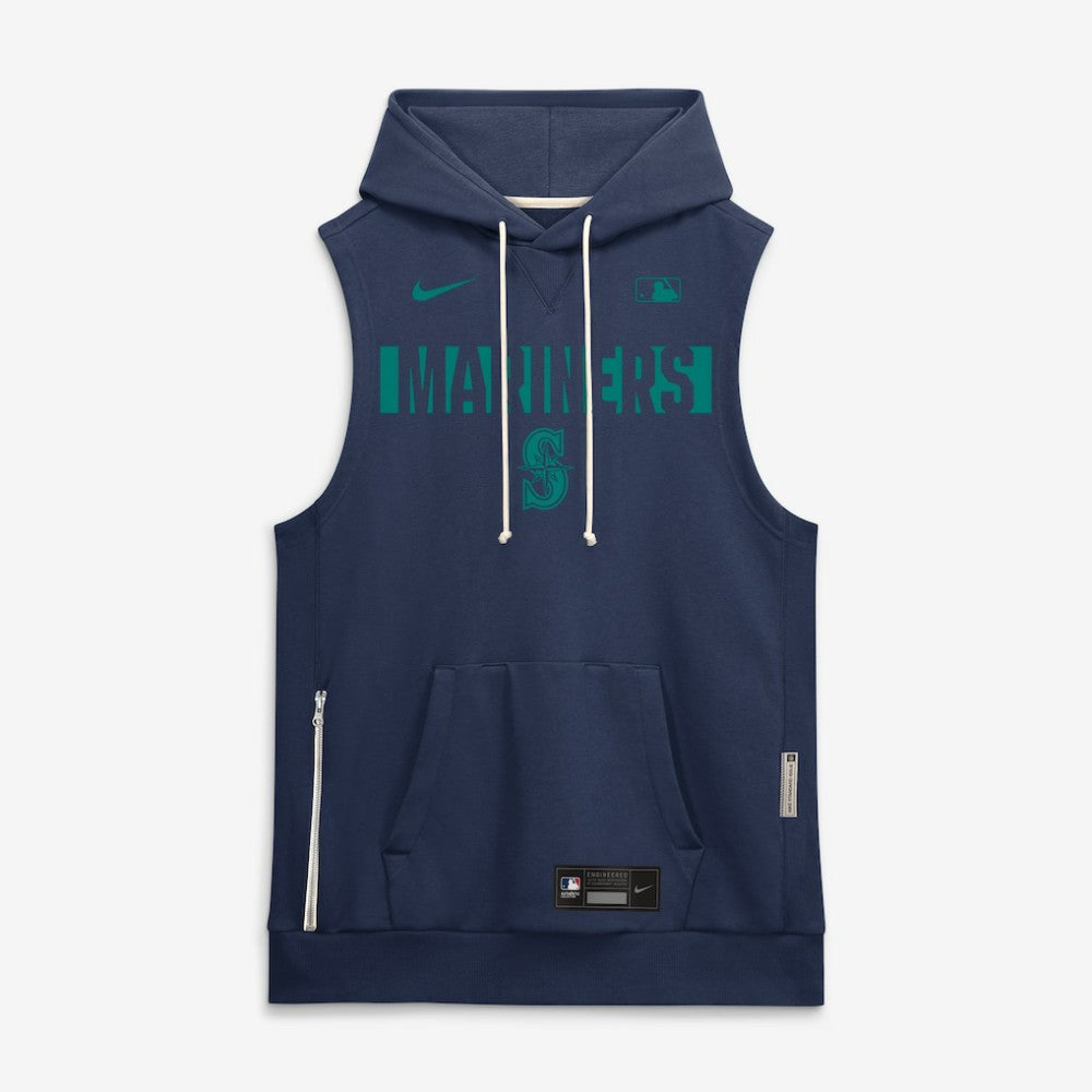 Seattle Mariners Nike Authentic Collection Standard Issue Dri-FIT Sleeveless Hoodie - MLB Hoodies