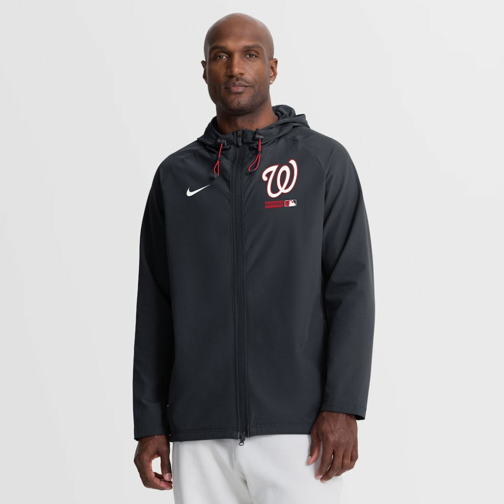 Washington Nationals Nike Authentic Collection Raglan Therma-FIT Full-Zip Hooded Jacket - MLB Jackets