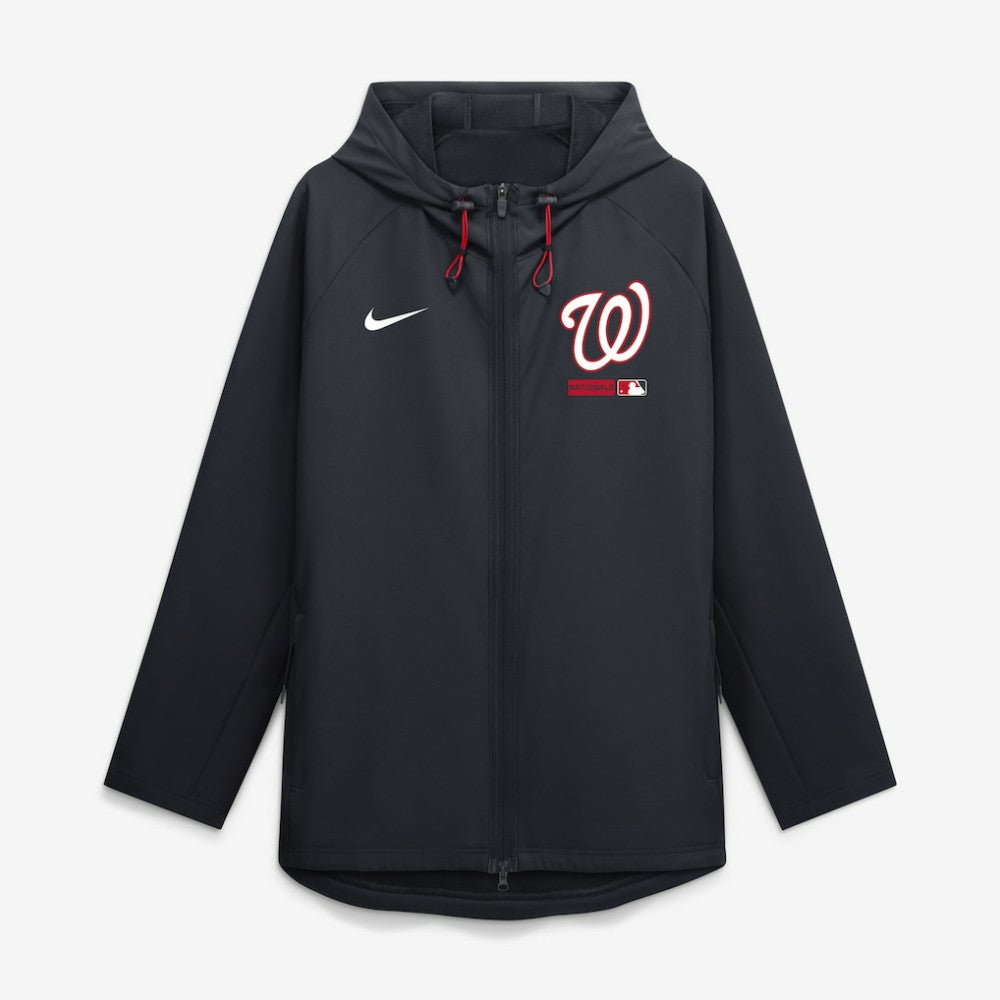 Washington Nationals Nike Authentic Collection Raglan Therma-FIT Full-Zip Hooded Jacket - MLB Jackets