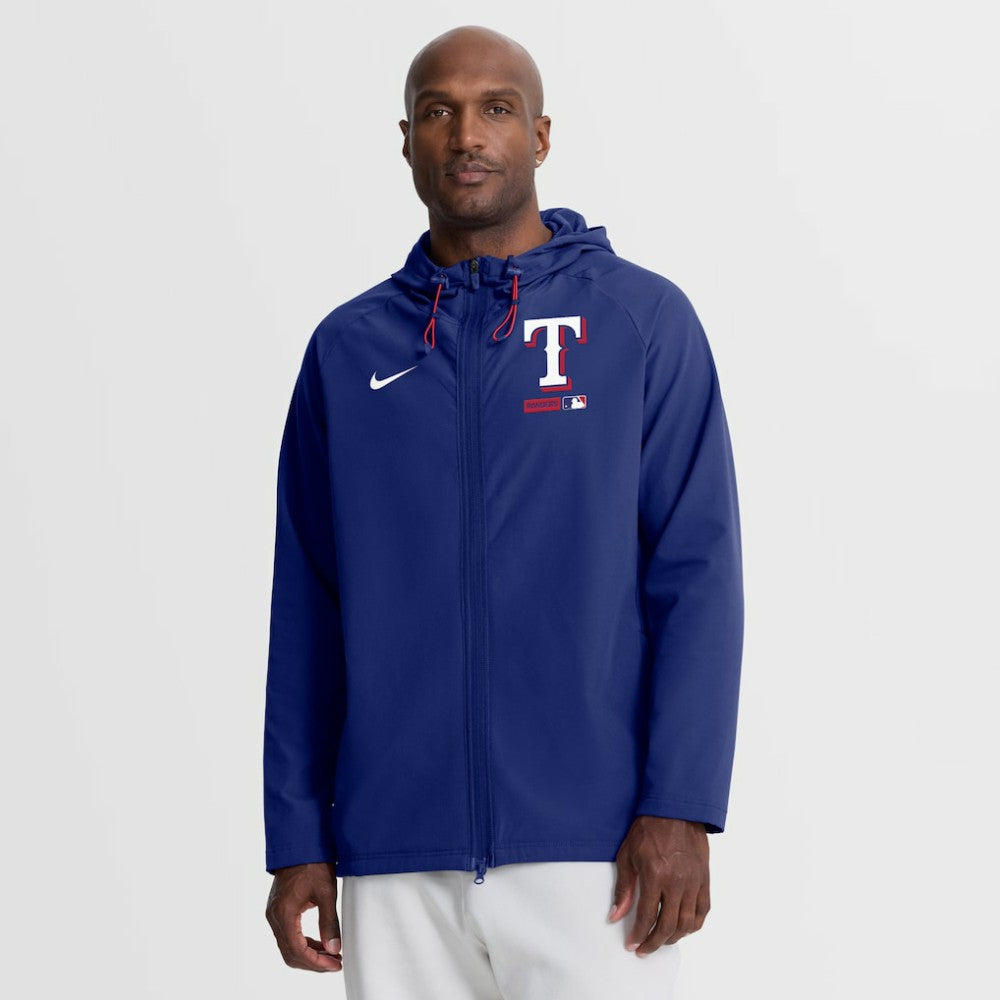 Texas Rangers Nike Authentic Collection Raglan Therma-FIT Full-Zip Hooded Jacket - MLB Jackets