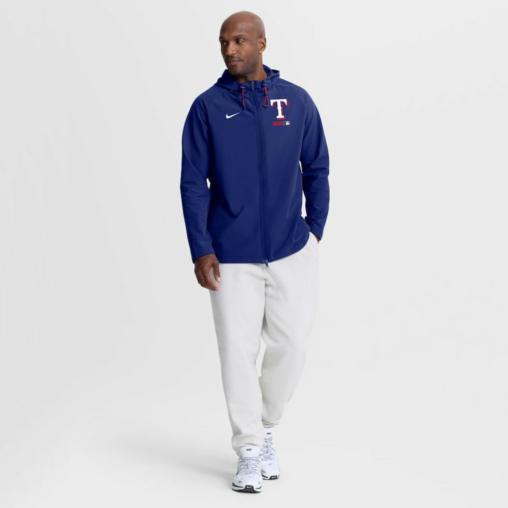 Texas Rangers Nike Authentic Collection Raglan Therma-FIT Full-Zip Hooded Jacket - MLB Jackets