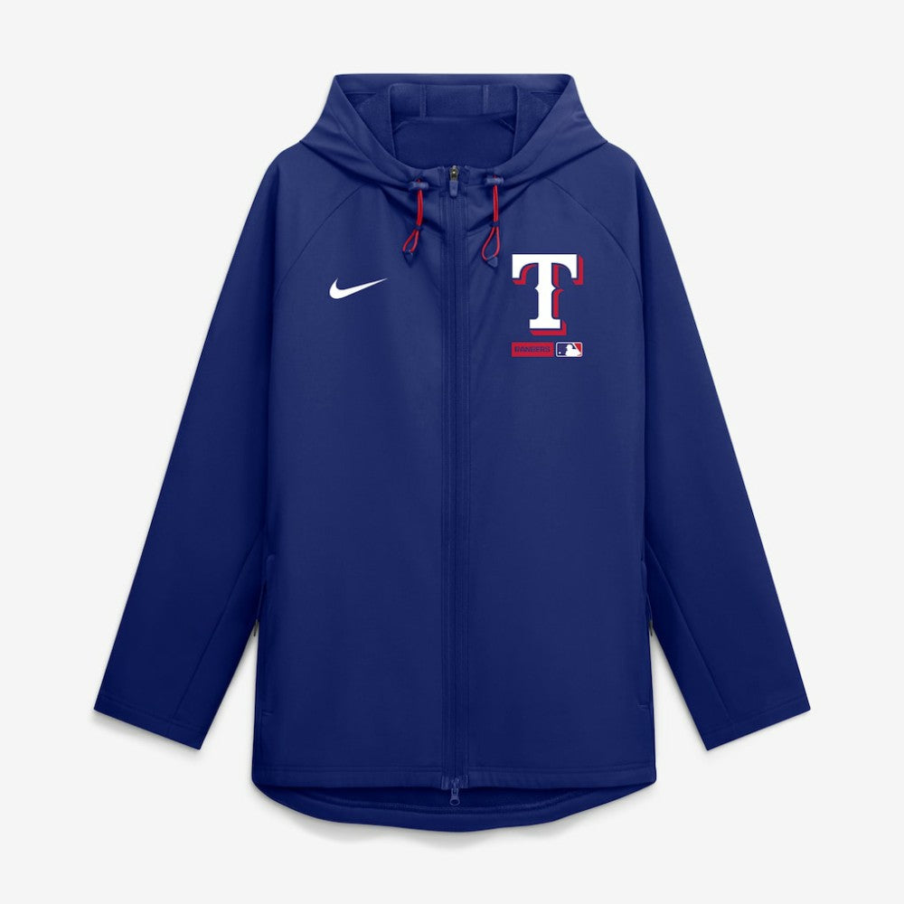 Texas Rangers Nike Authentic Collection Raglan Therma-FIT Full-Zip Hooded Jacket - MLB Jackets
