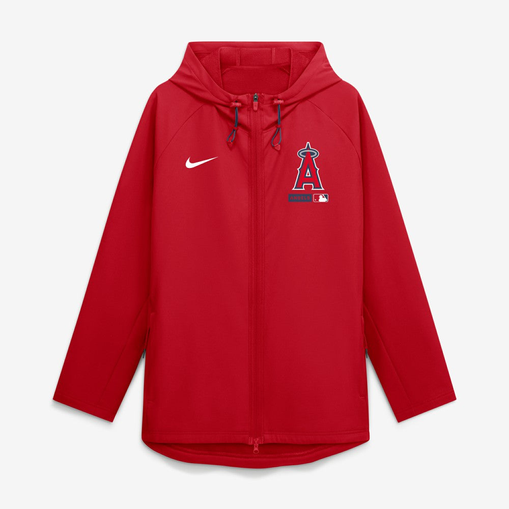 Los Angeles Angels Nike Authentic Collection Raglan Therma-FIT Full-Zip Hooded Jacket - MLB Jackets