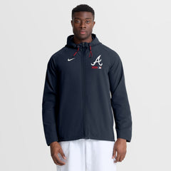Atlanta Braves Nike Authentic Collection Raglan Therma-FIT Full-Zip Hooded Jacket - MLB Jackets